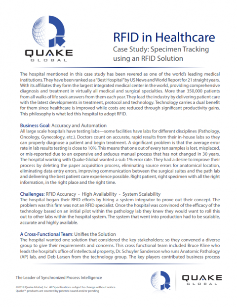 RFID in Healthcare Case Study